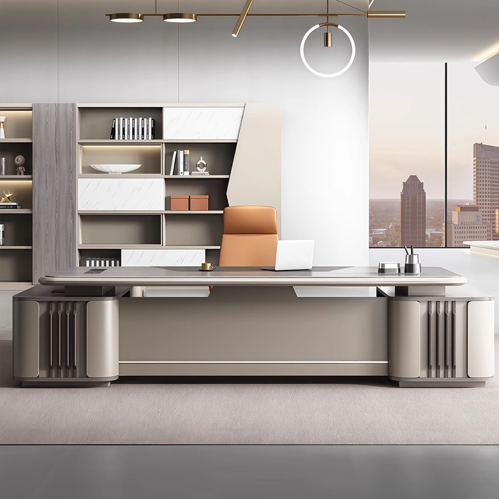 Lacquered Executive Desk and Chair Set - Maoters