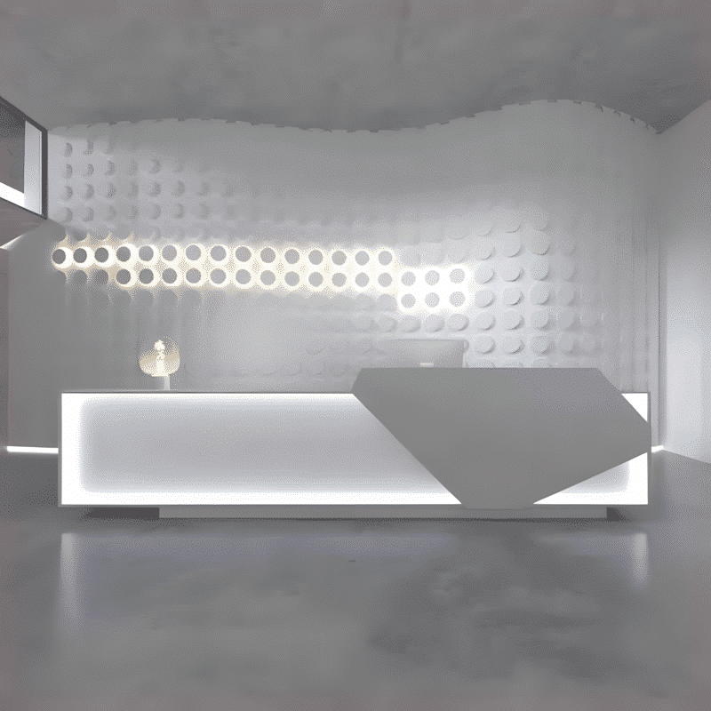 Lacquered Reception Desk Simple Modern