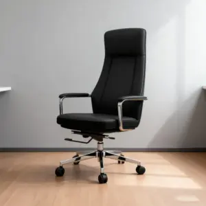 Large Rectangular Conference Table with Office Chair Set - Maoters - Cowhide Leather Chair B