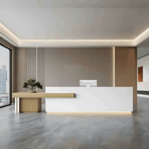 Large Storage Space Entrance Reception Desk - Maoters - L380 x W60 x H100 CM