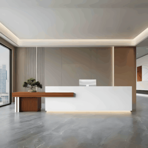 Large Storage Space Entrance Reception Desk - Maoters - L360 x W60 x H100 CM