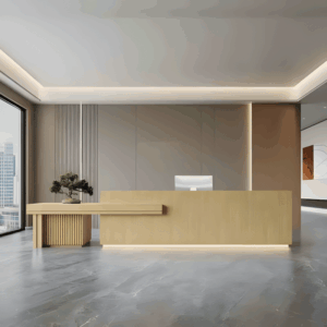Large Storage Space Entrance Reception Desk - Maoters - L300 x W60 x H100 CM