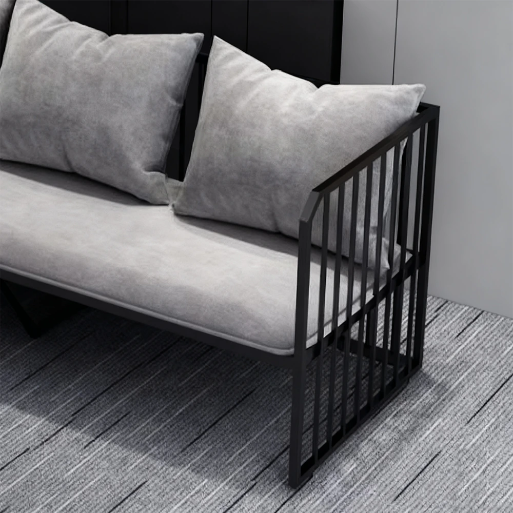 Leisure Industrial Iron Sofa - Gray Leisure Industrial Iron Sofa - Gray