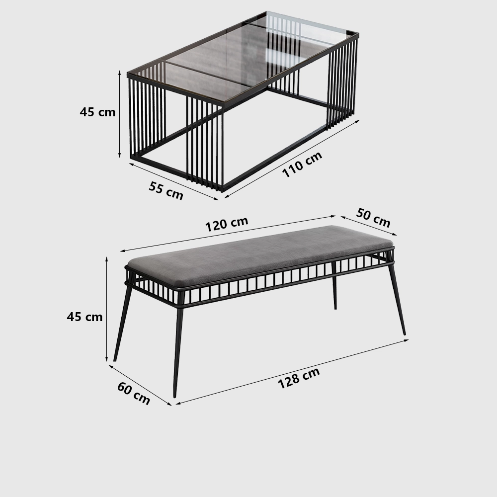 Leisure Industrial Iron Sofa - Gray Leisure Industrial Iron Sofa - Gray