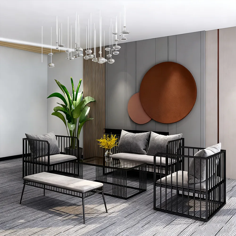 Leisure Industrial Iron Sofa - Gray Leisure Industrial Iron Sofa - Gray