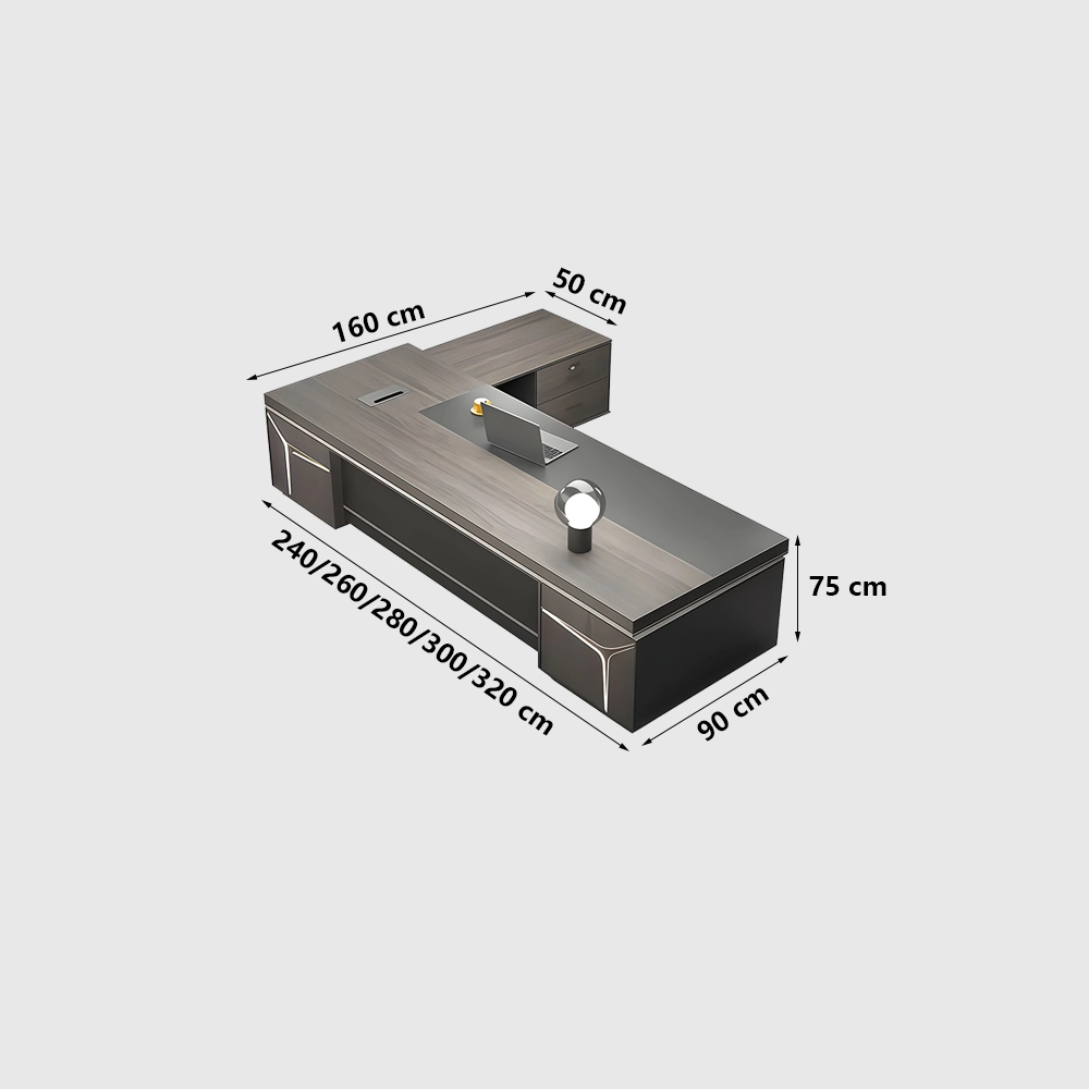 Luxurious Corne wood Executive Desk Luxurious Corne wood Executive Desk