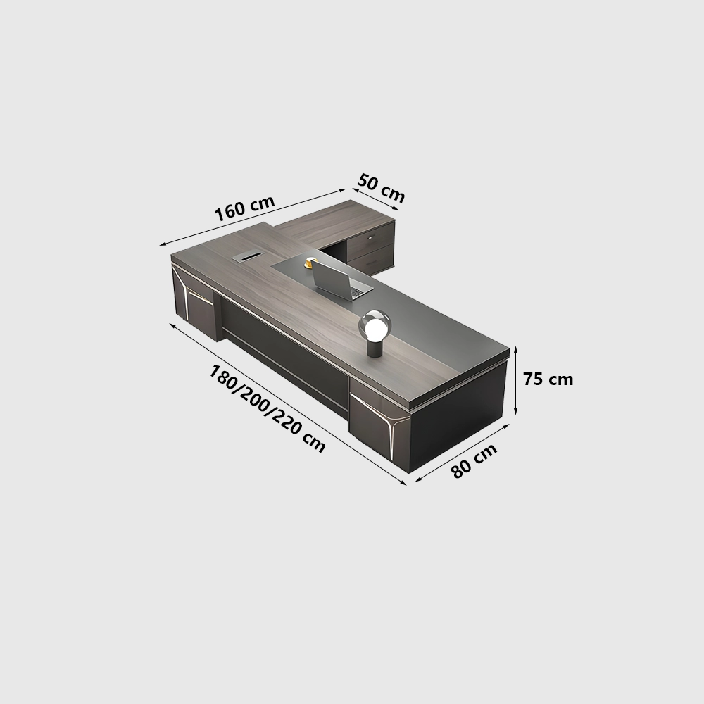 Luxurious Corne wood Executive Desk Luxurious Corne wood Executive Desk