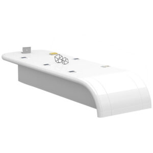 Innovative Large White Lacquered Conference Table - L600 x W160 x H75 CM