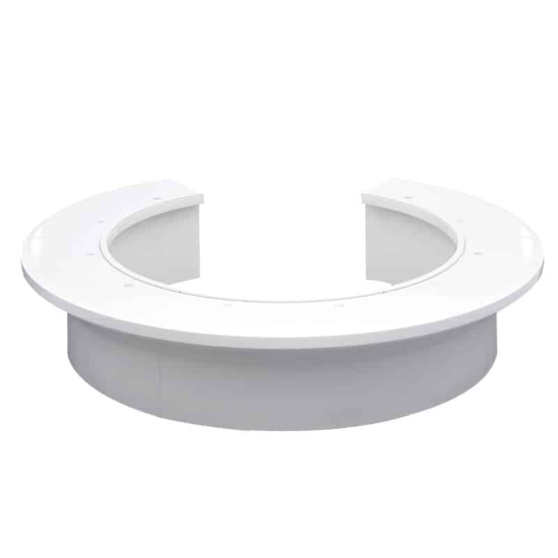 MTH01642_2-1 Creative Painted Round Conference Table - White