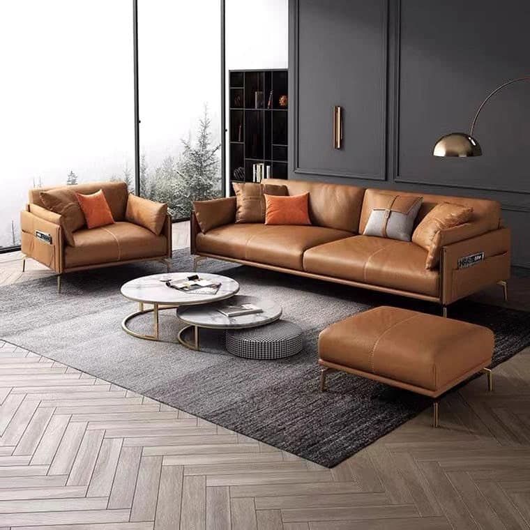 Genuine Leather Italian Style Luxury Sofa - Maoters