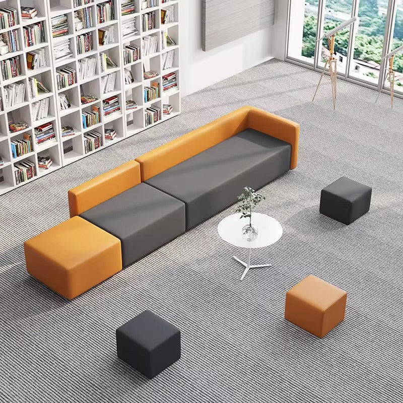 Creative Color Blocked Adjustable Corner Office Sofa