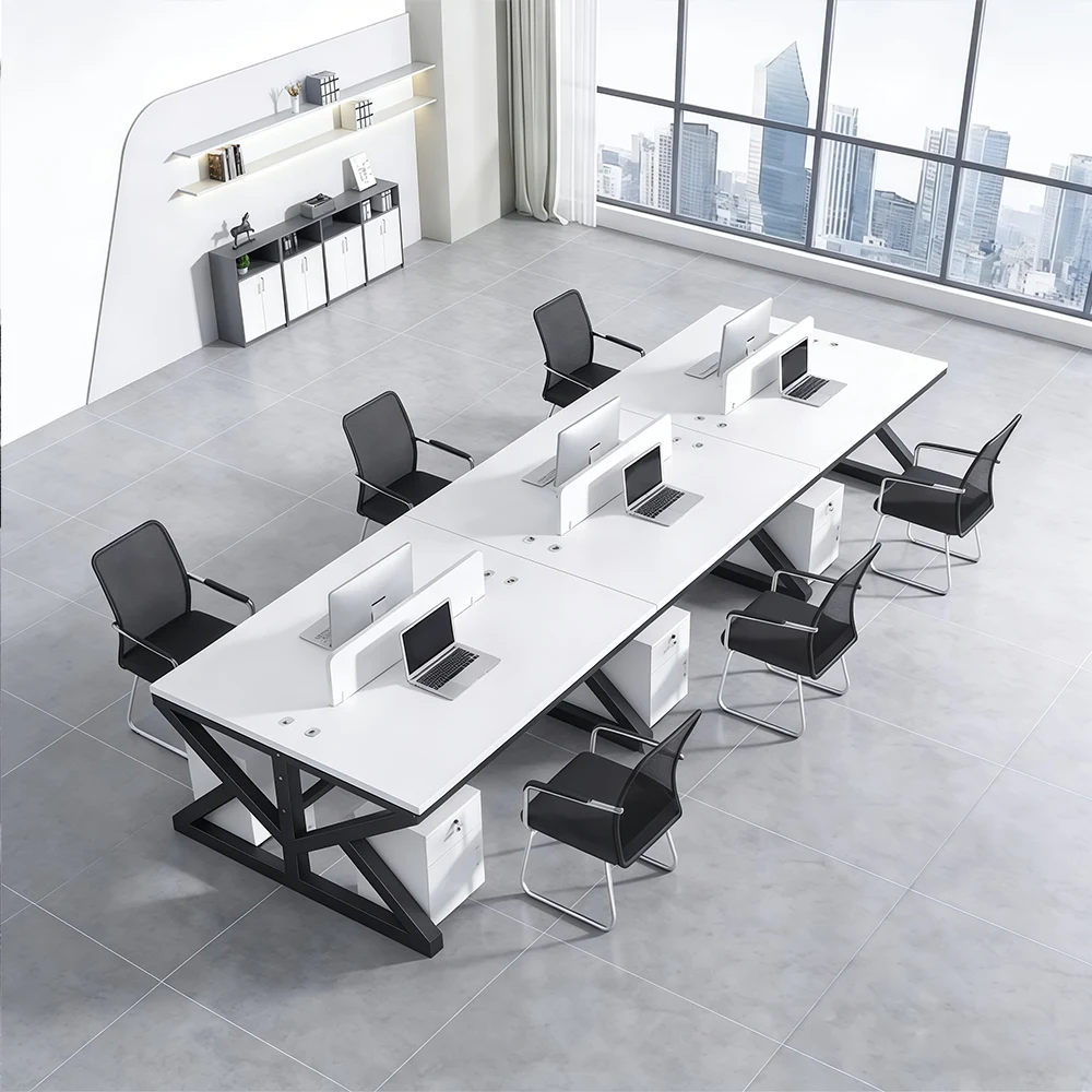 Minimalist Computer Desk with Screen Divider Minimalist Computer Desk with Screen Divider