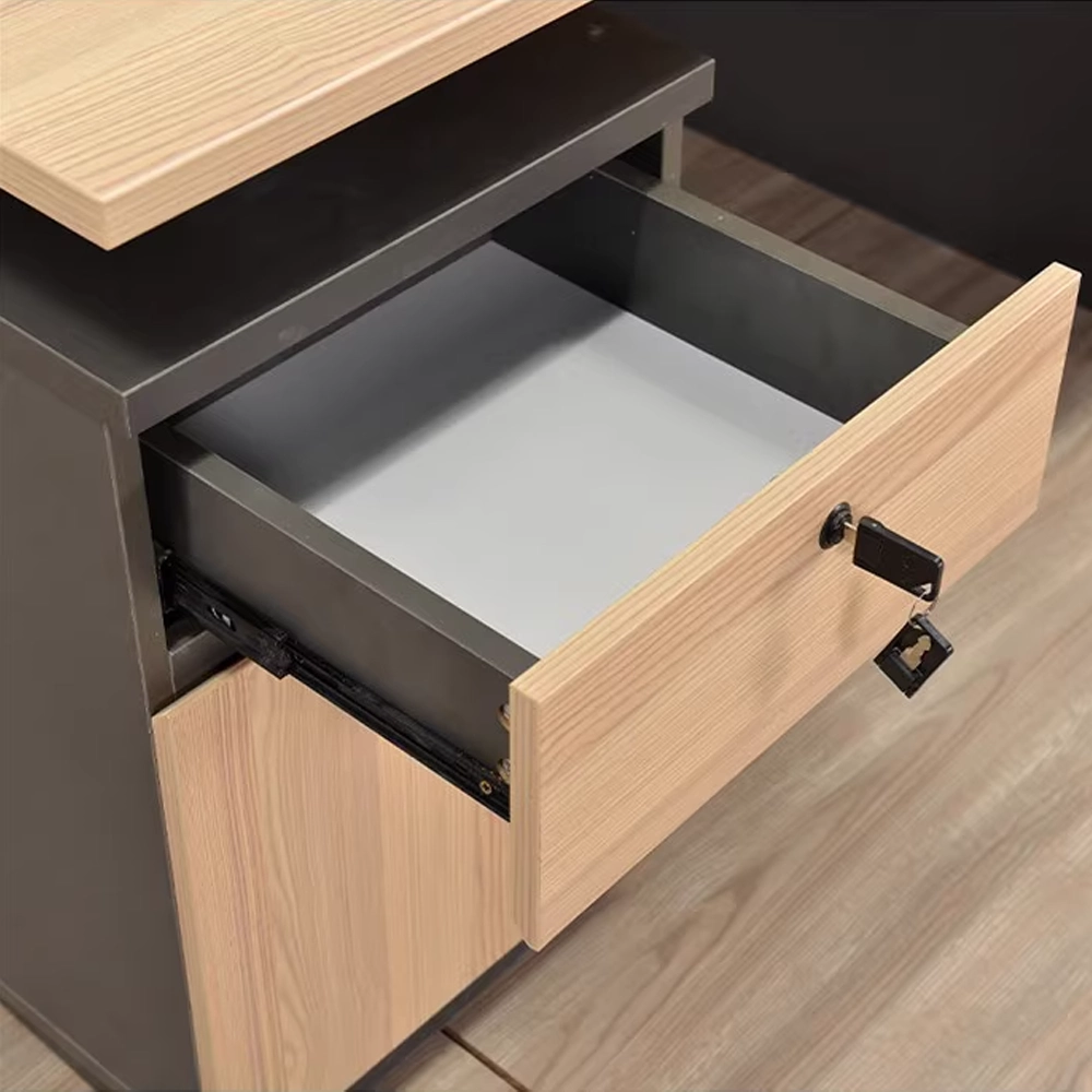 Minimalist Modern Desk with Slat Screen - Maoters Minimalist Modern Desk with Slat Screen - Maoters