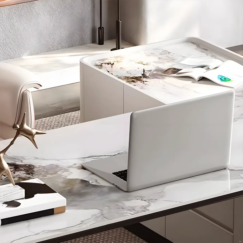 Modern Corner Executive Desk - Italian Rock Board Modern Corner Executive Desk - Italian Rock Board