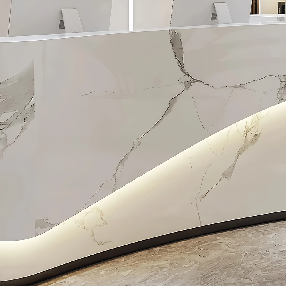 Modern Curved Front Desk Reception Desk Cashier Desk Modern Curved Front Desk Reception Desk Cashier Desk