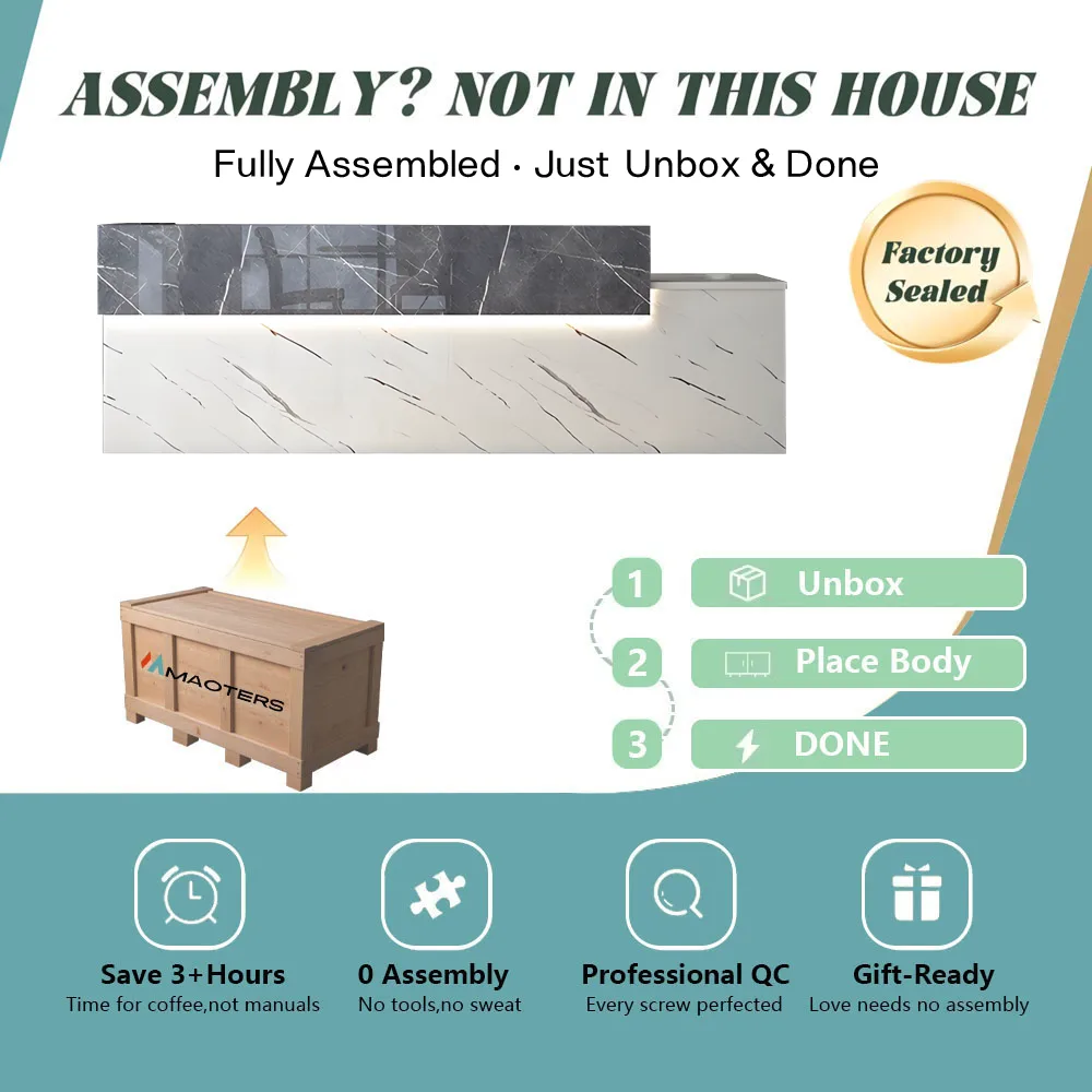 Modern Lacquered Bar Table Hotel Front Desk - Maoters Modern Lacquered Bar Table Hotel Front Desk - Maoters