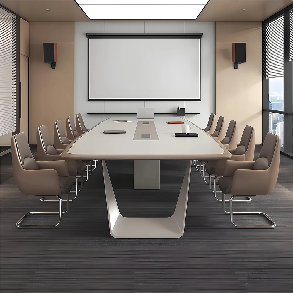 Modern Light Luxury Lacquer Conference Table Modern Light Luxury Lacquer Conference Table