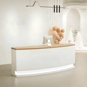 Modern Light Reception Desk - L120 x W60 x H100 CM