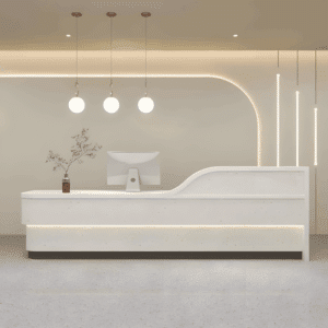 Modern Minimalist Hotel Front Desk - Maoters - L150 x W60 x H100 CM