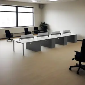 Modern Minimalist Multiple Position Desk - Maoters - Six-person seat L360 x W120 x H75 CM