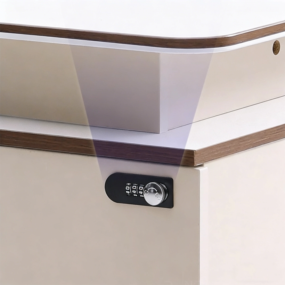 Modern Minimalist Staff Desk with Lock & Partition Modern Minimalist Staff Desk with Lock & Partition