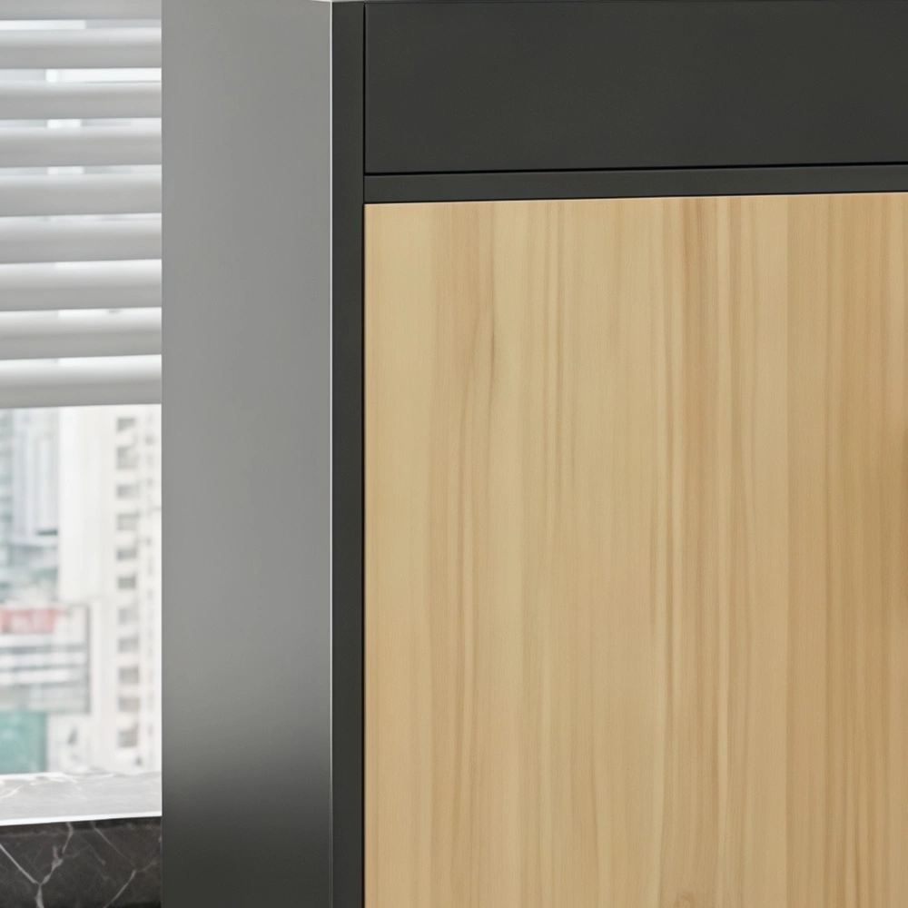 Modern Office Partition Cabinet with Planter Modern Office Partition Cabinet with Planter