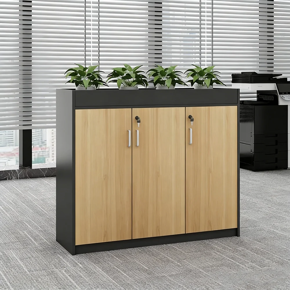 Modern Office Partition Cabinet with Planter