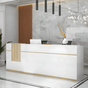 Modern Office Reception Desk - Compact & Stylish Front Counter - L320 X W60 X H110 CM