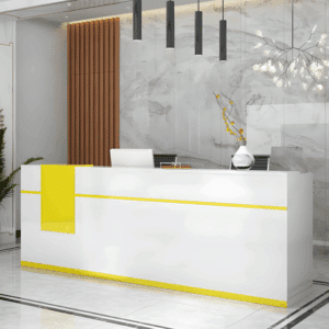 Modern Office Reception Desk - Compact & Stylish Front Counter - L120 X W60 X H110 CM