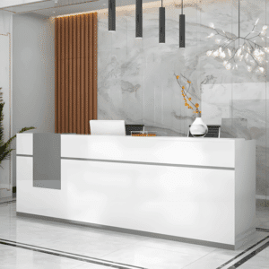 Modern Office Reception Desk - Compact & Stylish Front Counter - L320 X W60 X H110 CM