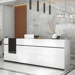 Modern Office Reception Desk - Compact & Stylish Front Counter - L120 X W60 X H110 CM