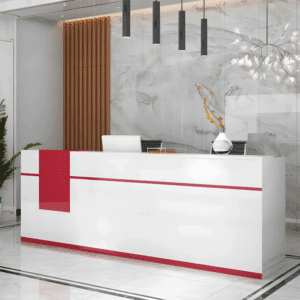 Modern Office Reception Desk - Compact & Stylish Front Counter - L200 X W60 X H110 CM