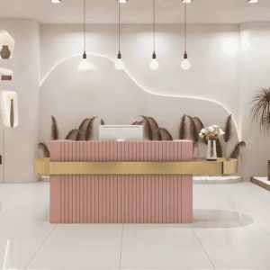 Modern Reception Desk - Boutique & Salon Counter - L160 x W60 x H100 CM