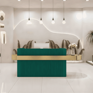 Modern Reception Desk - Boutique & Salon Counter - L140 x W60 x H100 CM