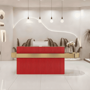Modern Reception Desk - Boutique & Salon Counter - L220 x W60 x H100 CM