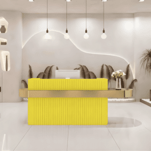 Modern Reception Desk - Boutique & Salon Counter - L220 x W60 x H100 CM