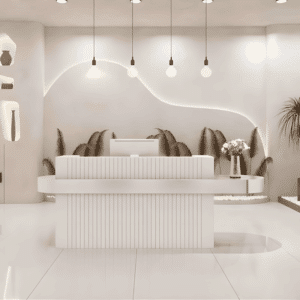 Modern Reception Desk - Boutique & Salon Counter - L200 x W60 x H100 CM