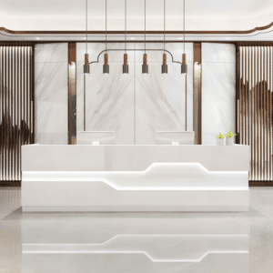 Modern Reception Desk - Office Cashier Counter - L280 X W60 X H100 CM