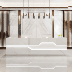 Modern Reception Desk - Office Cashier Counter - L300 X W60 X H100 CM