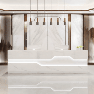 Modern Reception Desk - Office Cashier Counter - L200 X W60 X H100 CM
