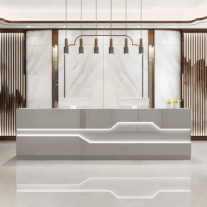 Modern Reception Desk - Office Cashier Counter - L300 X W60 X H100 CM