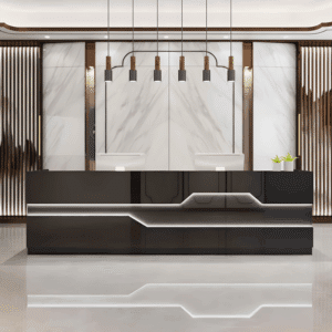 Modern Reception Desk - Office Cashier Counter - L280 X W60 X H100 CM