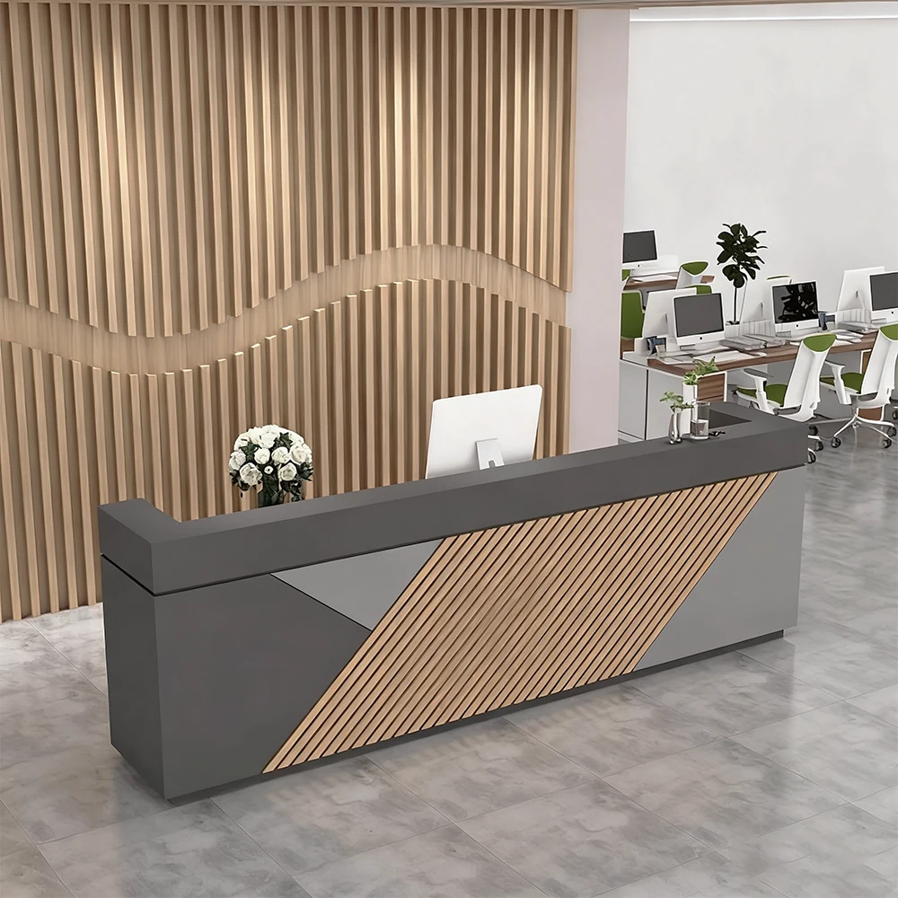 Modern Reception Desk with Cashier Counter Modern Reception Desk with Cashier Counter