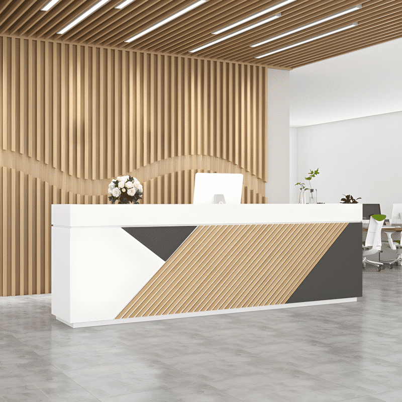 Modern Reception Desk with Cashier Counter