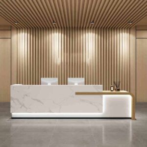 Modern Reception Desks - Office, Hotel & School Front Counter - L140 x W60 x H100 CM