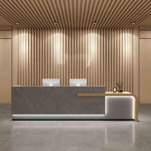 Modern Reception Desks - Office, Hotel & School Front Counter - L240 x W60 x H100 CM