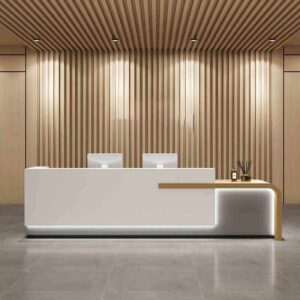 Modern Reception Desks - Office, Hotel & School Front Counter - L340 x W60 x H100 CM