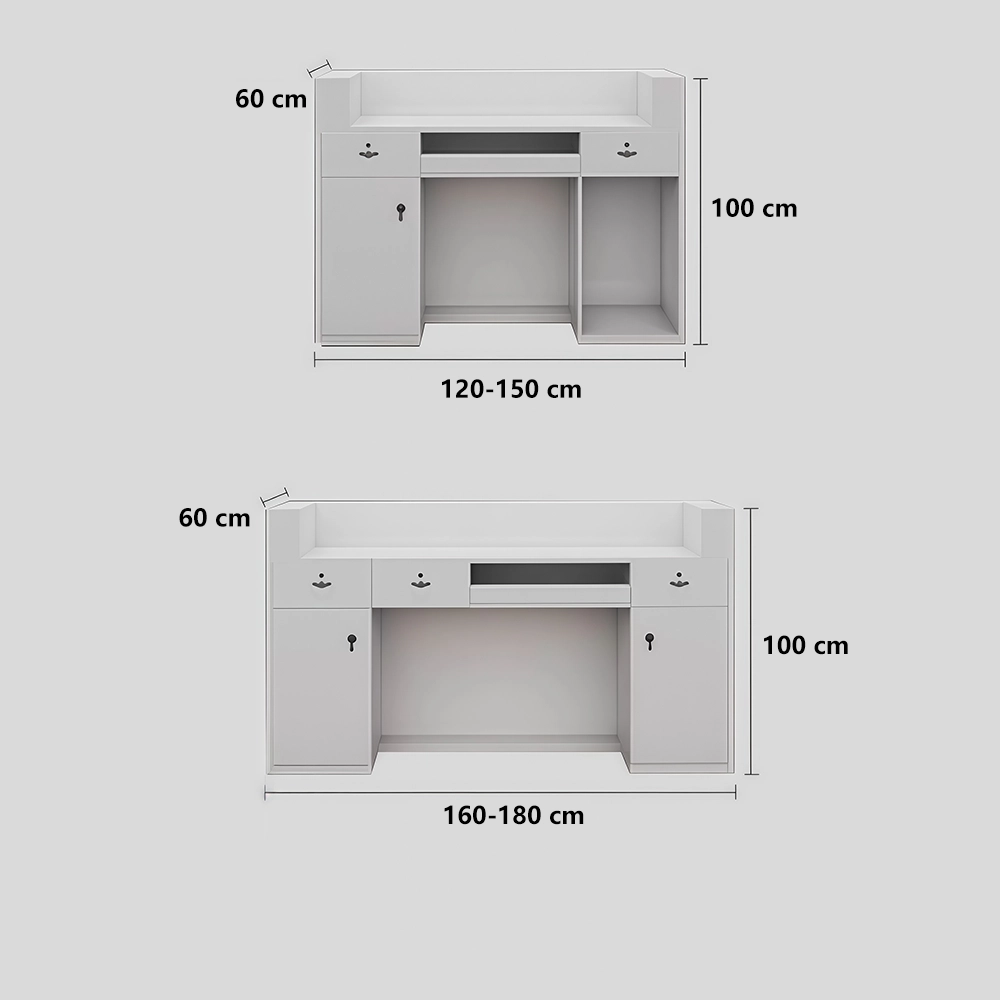 Modern Simple Reception Desk - Sleek Lacquer Finish Modern Simple Reception Desk - Sleek Lacquer Finish