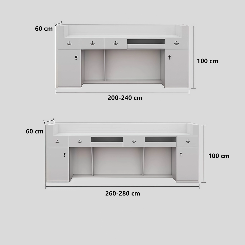 Modern Simple Reception Desk - Sleek Lacquer Finish Modern Simple Reception Desk - Sleek Lacquer Finish