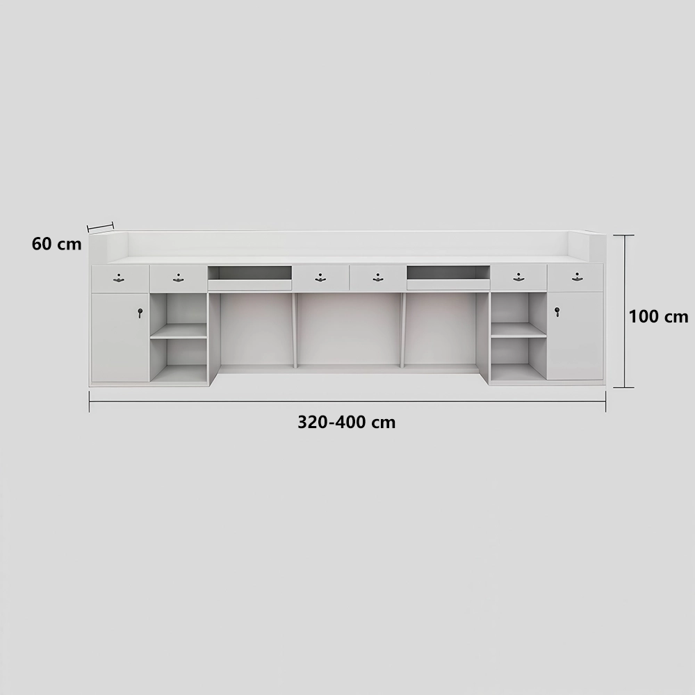 Modern Simple Reception Desk - Sleek Lacquer Finish Modern Simple Reception Desk - Sleek Lacquer Finish
